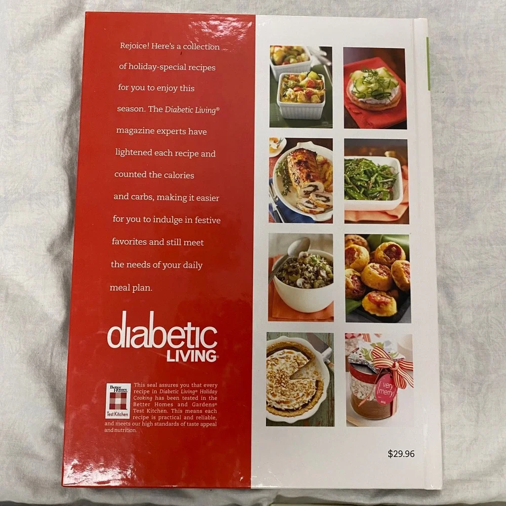 Lot of 3 Hardcover Diabetic Living & Country Woman Christmas Cookbook Books